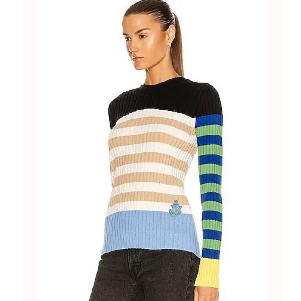 MONCLER $620 x JW Anderson Girocollo Tricot Logo Sweater XS